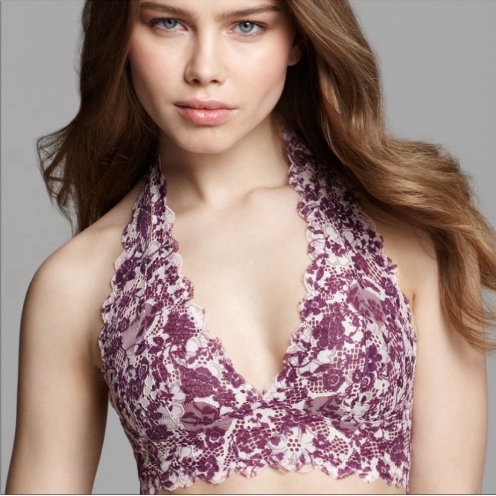 Free People Lace Halter Bralette Size Small